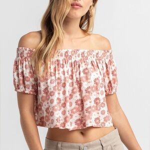 NWT Volcom x Harley & J Off The Shoulder Top L